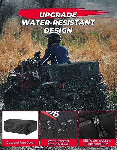 KEMIMOTO ATV Bag, 74L Large ATV Cargo Bag With Cooler Bag, Waterproof 4 Wheeler Storage Rear Rack Seat Bag Universal Compatible With Polaris Sportman Fourtrax Can Am Kawasaki Yamaha Artic Cat