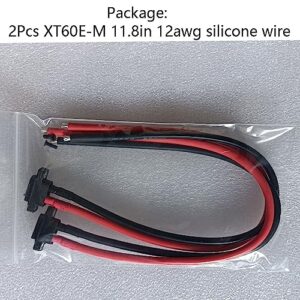 2PCS XT60EW-M Mountable XT60E Male Plug Connector with 12AWG 30cm Silicon Wires for RC Drone Aircraft FPV Racing Drone