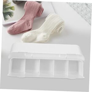 Zerodeko Wall Mount Sock Organizer Clear Organizer Drawers Compartment Storage Box Underwear Storage Box Multifunctional Storage Box Plastic Pp White Grid Sheer Socks