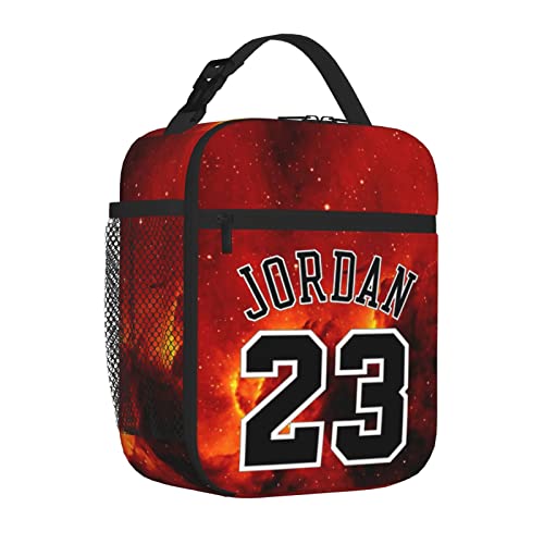 Auqizbx Basketball Number 23 Jordan Lunch Bag For Women Men Insulated Lunch Box For Reusable Lunch Tote Portable Bag For Work, Picnic, Travel