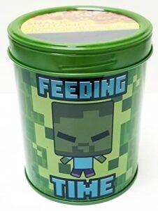 the tin box company minecraft food safe, bpa free - snack container w/screw top