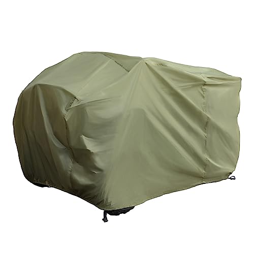 X AUTOHAUX ATV Cover for Polaris Scrambler 850 XP 1000 for Yamaha Grizzly Oxford All Season Weather Waterproof Outdoor Protection 4 Wheeler Covers Quad Cover fit Most 250CC-600CC Green