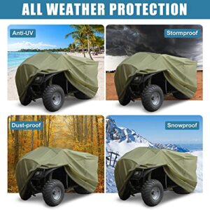 X AUTOHAUX ATV Cover for Polaris Sportsman ACE Touring for Can-Am Renegade Polyester All Season Weather Waterproof Outdoor Protection 4 Wheeler Covers Quad Cover fit Most 250CC-1000CC XXXL