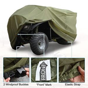 X AUTOHAUX ATV Cover for Polaris Sportsman ACE Touring for Can-Am Renegade Polyester All Season Weather Waterproof Outdoor Protection 4 Wheeler Covers Quad Cover fit Most 250CC-1000CC XXXL