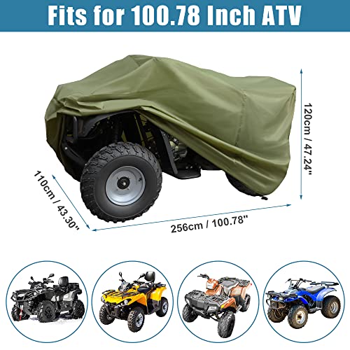 X AUTOHAUX ATV Cover for Polaris Sportsman ACE Touring for Can-Am Renegade Polyester All Season Weather Waterproof Outdoor Protection 4 Wheeler Covers Quad Cover fit Most 250CC-1000CC XXXL
