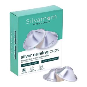 silvamom® the original silver nursing cups | nipple shields for nursing newborn breastfeeding | 925 silver | nickel free | newborn essentials must haves | soothies and protect (regular size)