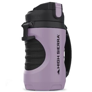 high sierra - [bpa free] 64 oz insulated water jug, [soft spout – no more teeth bumps] built-in fence anchor, keeps iced water cold for hours, extra large sports bottle, lavender