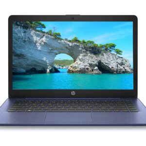 HP 2023 14" HD IPS Laptop, Intel Celeron Processor Up to 2.60GHz, 8GB RAM, 64GB SSD, Ultra-Fast WiFi, Webcam, Windows 11, Dale Blue (Renewed)