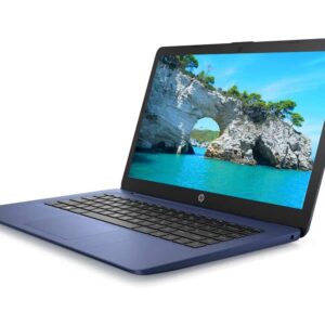 HP 2023 14" HD IPS Laptop, Intel Celeron Processor Up to 2.60GHz, 8GB RAM, 64GB SSD, Ultra-Fast WiFi, Webcam, Windows 11, Dale Blue (Renewed)