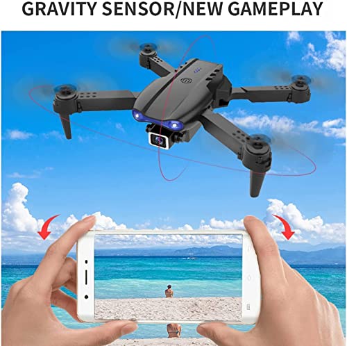 Lukern 2023 Drone with 4K Dual HD Cameras Upgraded Version RC Quadcopter for Adults and Kids, Beginner WiFi RC Drone Live Video, HD RC Plane, Orbital Flight Black