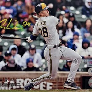 Joey Wiemer Milwaukee Rookie Signed Autographed 8x10 Hitting Photo Beckett COA, Verified by BLOCKS