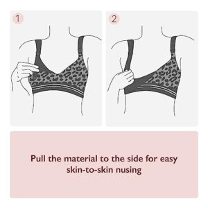 Momcozy 4-in-1 Pumping Bra Hands Free, Fixed Padding Nursing Bra & Maternity Bra, YN12 Wearable Breast Pump Bra Cotton-Nylon Comfort & Support for M5, S12 Pro, Spectra, Elvie, Willow,etc, Small