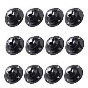 plusroc 12 pack self adhesive caster wheels 1 inch for furniture, load capacity 28lbs per wheel, low profile swivel wheels for small appliance storage box