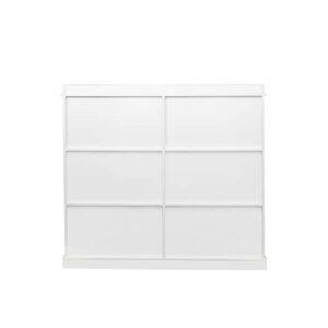 PKUGU Modern White Bookshelf, Floor Standing 10 Units Bookcase, 3-Tier Open Bookshelf, Tall Cube Storage Shelf, Vertical Cabinet Bookshelves, Bookcases for Office, Study, Bedroom, Living Room
