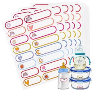 320pcs sticker name tags baby bottle waterproof labels adhesive name tags name sticker name tag labels stickers for school organization food containers personalized cute name stickers