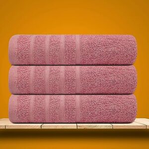 Textila Pink Bath Towels Pack of 6-24x48 inch Cotton Terry Towels for Bathroom Highly Absorbent, Soft Feel, Quick Dry, Lightweight Bath Towels for Shower, Pool, Gym, SPA, Hotel & Daily Use Towels