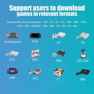 RG353PS Retro Handheld Game Console 3.5'' IPS Screen Linux OS RK3566 64bit Game Player with 128G TF Card Preload 4519 Classic Games Built in 3500mAh Battery Compatible with 5G WiFi and 4.2 Bluetooth