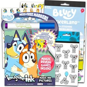 bluey imagine ink book bundle ~ mess-free bluey activity and coloring book for kids ages 4-8 with bluey stickers and more (bluey party favors)