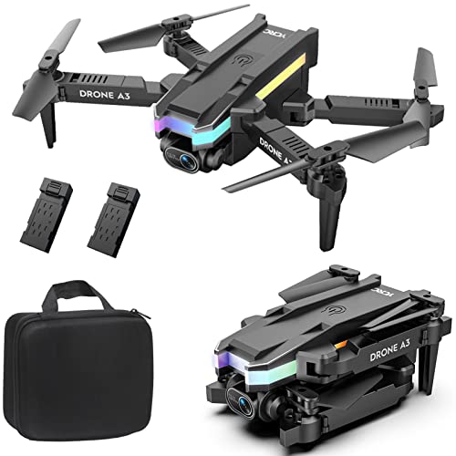 MORESEC Mini Drone with Daul 4k HD Camera, Profesional Remote Control Quadcopter Toys Gifts for Beginner, FPV Drone with Foldable Arms One Key Start, 2.4ghz Technology Anti-Interference