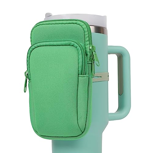 MLKSI Water Bottle Zipper Pouch for Stanley Cup Accessories, Two Layers Cute Storage Bags for Stanley Tumbler with Handle, Gym Accessories for Simple Modern 40 oz Tumbler with Handle