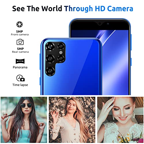 Xgody X60 4G LTE Smartphone Unlocked, 6 Inch QHD Waterdrop Screen, 2GB RAM+16GB ROM, Dual Sim Slots Android Cell Phone, 5MP+5MP Camera, Face Unlock, 3000mAh, AT&T/T-Mobile Smart Phones (Blue)