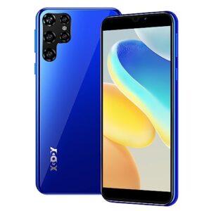 Xgody X60 4G LTE Smartphone Unlocked, 6 Inch QHD Waterdrop Screen, 2GB RAM+16GB ROM, Dual Sim Slots Android Cell Phone, 5MP+5MP Camera, Face Unlock, 3000mAh, AT&T/T-Mobile Smart Phones (Blue)