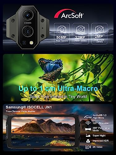 Blackview Rugged Smartphone Unlocked(2023), BV9300 21GB+256GB/1TB,15080mAh Battery/33W,100 Lumen Flashlight,6.7" FHD+ 120Hz,50MP+32MP, Android 12 Rugged Cell Phone,Rugged Phone Fingerprint/FACE ID