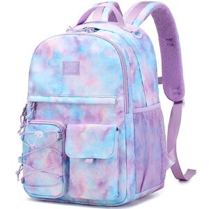 lohol galaxy backpack for teen girls and women, anti theft daypack with 15 inch laptop compartment for travel school (galaxy a)