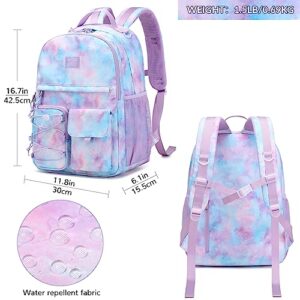 Lohol Galaxy Backpack for Teen Girls and Women, Anti Theft Daypack with 15 Inch Laptop Compartment for Travel School (Galaxy A)