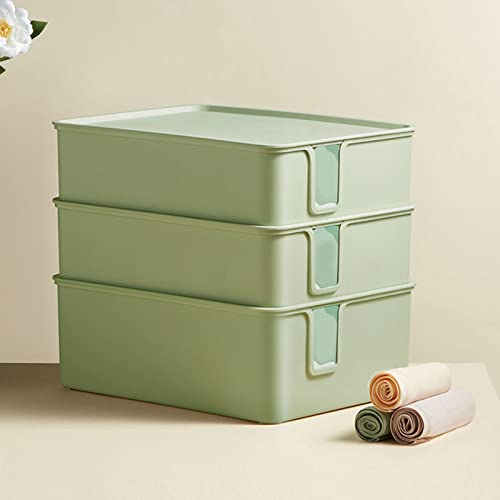 zottel Underwear Storage Lid, Plastic Thickened Sock Drawer Organizer Lid for Cloakroom (Green)