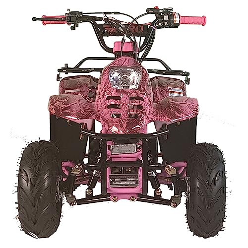 X-PRO Eagle 110 110cc Kids ATV Quad Youth ATV ATVs 4 Wheels (Leaf Pink, Tested and Assembled)