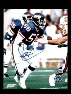 lawrence taylor bas beckett signed 8x10 autograph photo giants - autographed nfl photos