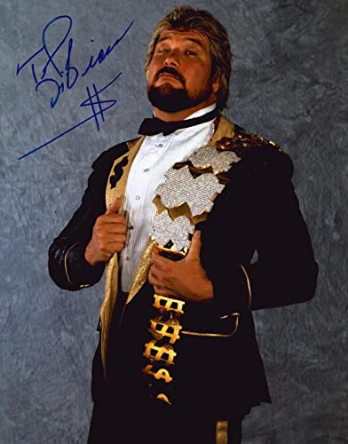 The Million Dollar Man Ted DiBiase Signed 11x14 Photo WWE Belt Autograph Blem 1 - Autographed Wrestling Photos