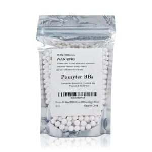 pomyter bbs airsoft bbs 0.20gram,biodegradable airsoft bbs,premium-grade 6mm airsoft bbs ammo,1000count/bag (0.20gram)