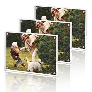 fixwal acrylic frame, clear picture frame 8x10, set of 3, magnetic photo frame, 10mm clear glass frame, wedding table numbers, glass table top, frameless photo frame