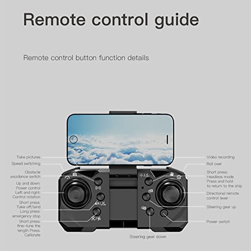 Drone with Camera for Adults Kids - Drone with 4k HD Fpv Camera Remote Control Toys Gifts for Boys Girls with Altitude Hold Headless Mode One Key Start Speed (Gray)