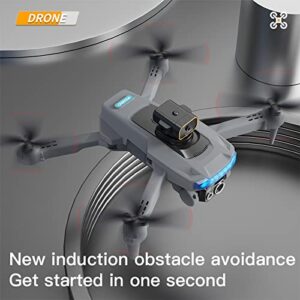 Drone with Camera for Adults Kids - Drone with 4k HD Fpv Camera Remote Control Toys Gifts for Boys Girls with Altitude Hold Headless Mode One Key Start Speed (Gray)
