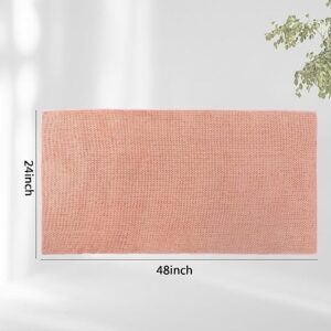 Laojbaba Microfiber Hair Towel Quick Dry Hair Towel Hair Drying Towels Suitable for All Kinds of Hair Ultra Absorbent Long and Thick Hair 24X48inch Lotus Root Pink (1pcs)