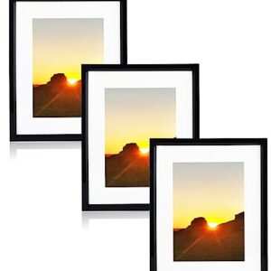 Aynoo 11x14 Picture Frame In Black 3 Pack 8x10 11x14 Picture Frame Black Set of 3 Wood Collage Display Pictures 8x10 11x14 inch Picture Frame in Black for Wall Display Photos 11x14