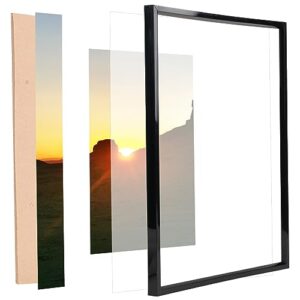 Aynoo 11x14 Picture Frame In Black 3 Pack 8x10 11x14 Picture Frame Black Set of 3 Wood Collage Display Pictures 8x10 11x14 inch Picture Frame in Black for Wall Display Photos 11x14