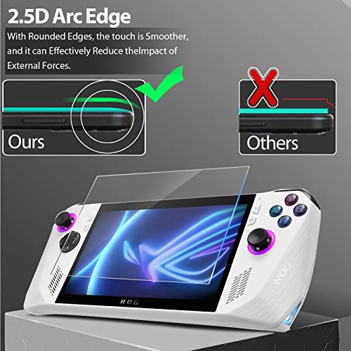 Ltezixal [3packs Screen Protector For Asus Rog Ally, Rog Ally Temperd Glass Screen Protector, Anti-Scratch, 9H Hardness,Anti-Fingerprint,Bubble Free Screen Protector for Rog Ally Handheld Game.