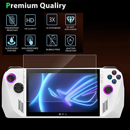 Ltezixal [3packs Screen Protector For Asus Rog Ally, Rog Ally Temperd Glass Screen Protector, Anti-Scratch, 9H Hardness,Anti-Fingerprint,Bubble Free Screen Protector for Rog Ally Handheld Game.