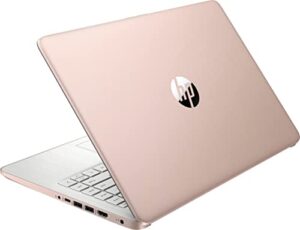 hp 14" chromebook for student and business, hd thin and light chromebook laptop, intel celeron processor n4120, 4gb ram, 64gb emmc, hdmi, wi-fi, bluetooth, chrome os, rose gold, with 5ave mousepad