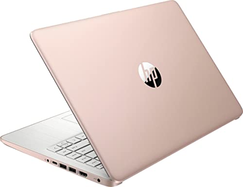 HP 14" Chromebook for Student and Business, HD Thin and Light Chromebook Laptop, Intel Celeron Processor N4120, 4GB RAM, 64GB eMMC, HDMI, Wi-Fi, Bluetooth, Chrome Os, Rose Gold, with 5ave Mousepad