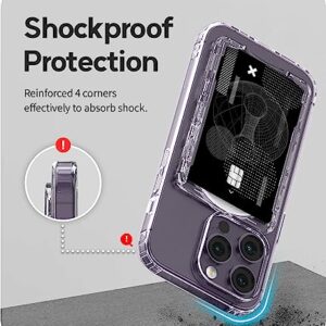 GOOSPERY Clear Bumper Case with Magsafe Magnetic Card Holder Compatible with iPhone 14 Pro, Shockproof Phone Cover with Reinforced Inner Corners, Clear