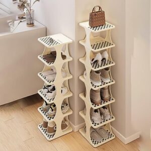 Shoe Rack - Shoe Organizer 8 Tiers for Closet Narrow, Plastic Shoe Rack Storage Organizer for Entryway, Space Saving Shoe Stand Cabinet for Bedroom Cloakroom Hallway Garage