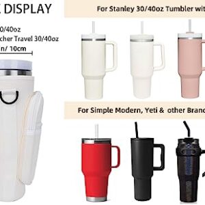 FLAKBOTLE Water Bottle Carrier Bag for Stanley Tumbler 40 oz with Handle, Water Bottle Holder with Pouch and Adjustable Strap, Sleeve Accessories with Pocket for 40 oz Cup