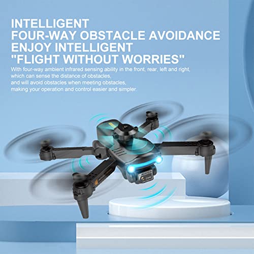 Tyranitar Mini Drone with 1080P Dual HD Camera, 2023 Upgradded RC Quadcopter FPV Camera Foldable Drone Toys Gift for Adults and Kids, One Key Start Speed Adjustment, 360° Altitude Hold Mode