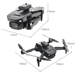 GBSELL New Brushless Drone - Motor Optical Flow Positioning - Less Noise,More Stable,More Power Saving,Longer Life - 4K Camera with 110° Wide-Angle 90° for Taking Photos (BK)