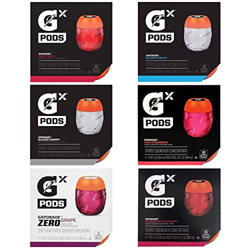 Gatorade Gx Hydration System, Non-Slip Gx Squeeze Bottles Or Gx Sports Drink Concentrate Pods (4 Count) (Variery Pack)